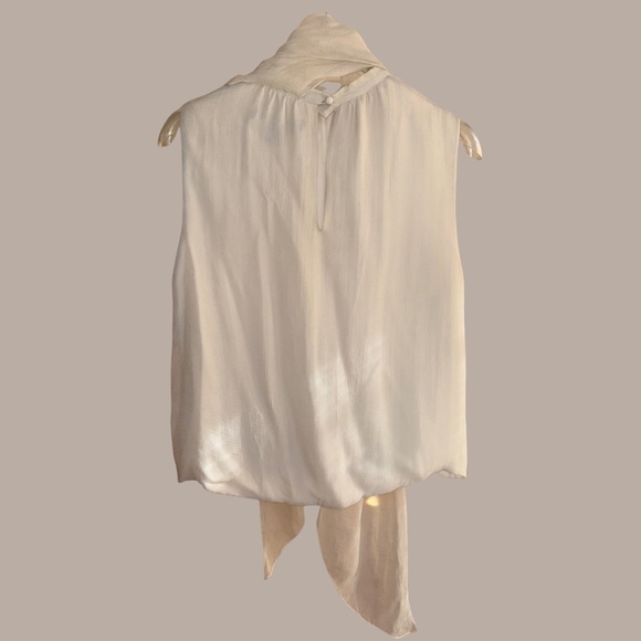 Ralph Lauren Purple Label 100% Silk Sand Blouse 12 - Picture 3 of 6